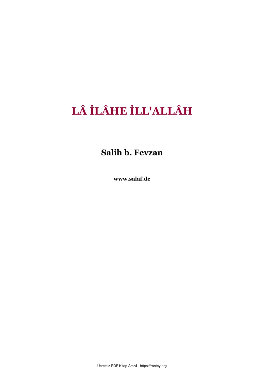 Dr. Sâlih b. Fevzân = Ebu Abdulmumin Tekin Mıhçı kapak görseli
