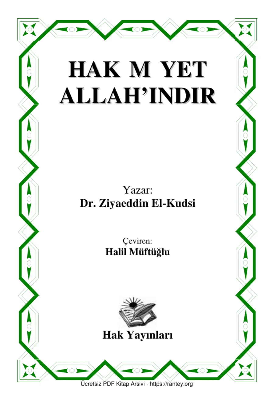 Dr Ziyaeddin El Kudsi Ebu Abdulmumin Tekin Mıhçı kapak görseli