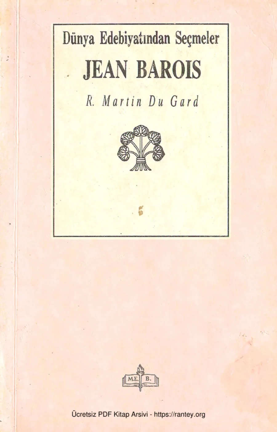 Du Gard Jean Barois MEB Yayınları kapak görseli