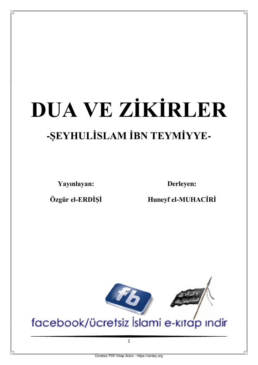 DUA VE ZİKİRLER Ebu Abdulmumin Tekin Mıhçı kapak görseli