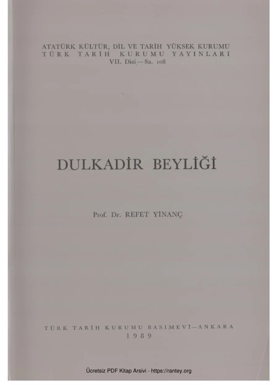 Dulkadir Beyliği kapak görseli
