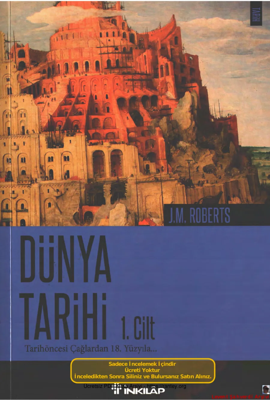 Dünya Tarihi Cilt I kapak görseli