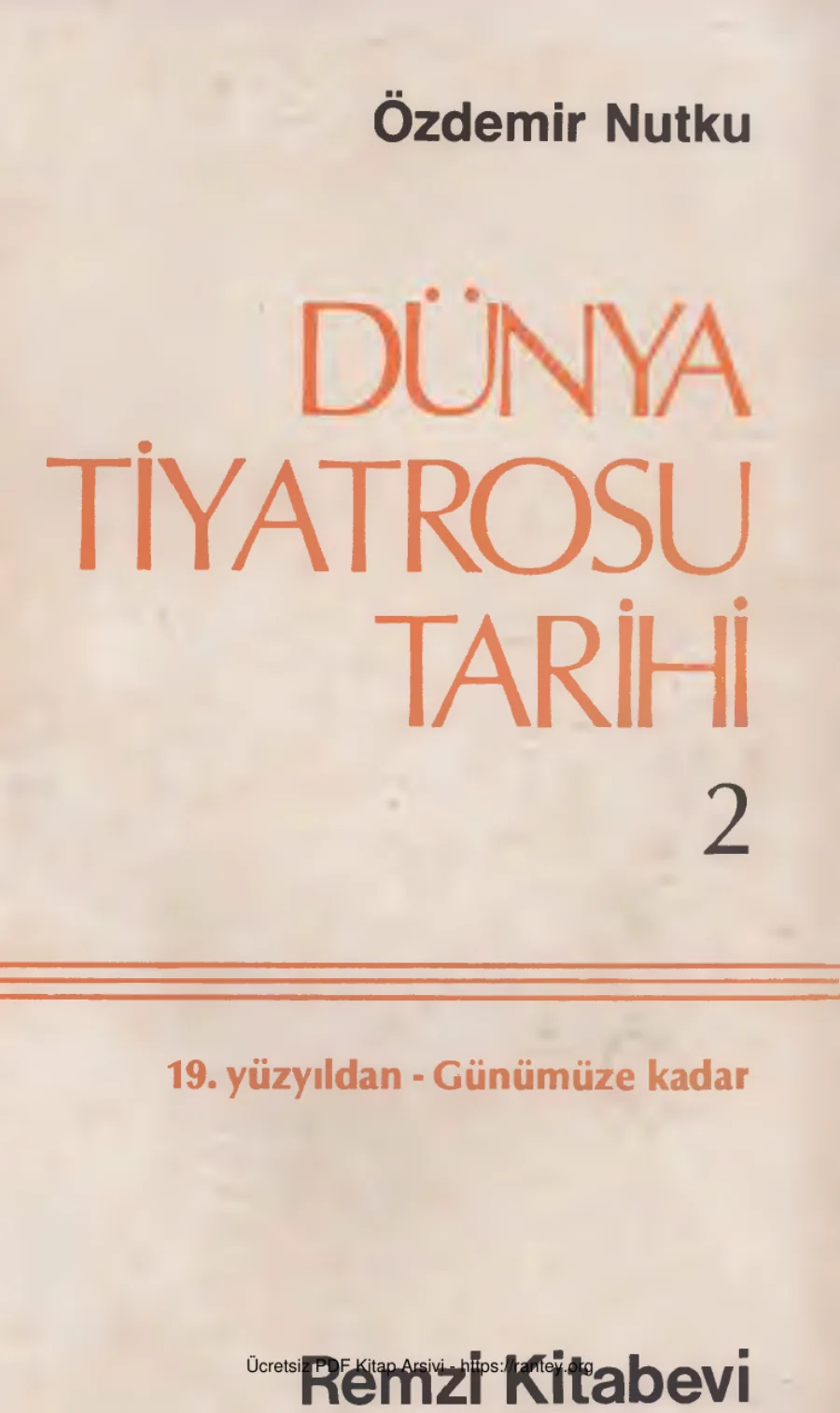 Dünya Tiyatrosu Tarihi Cilt 2 kapak görseli