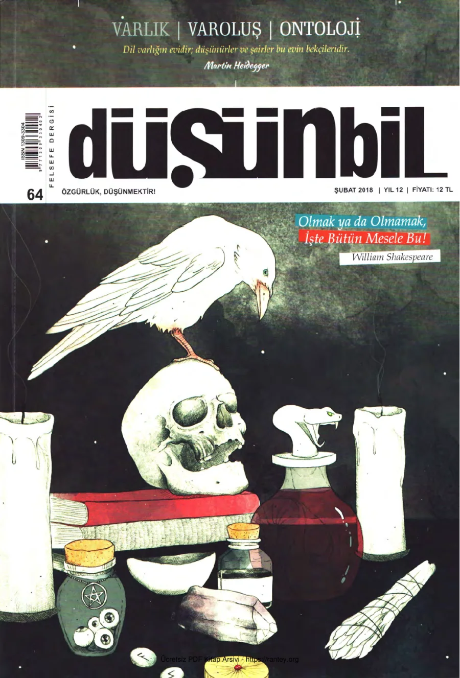 Düşünbil Sayı 064 Şubat 2018 Varlık Varoluş Ontoloji kapak görseli