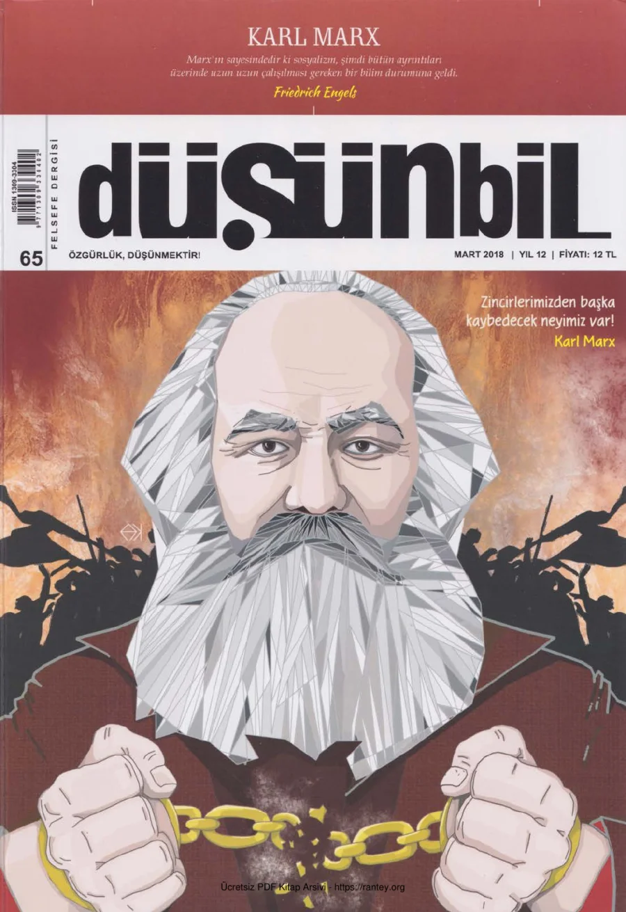 Düşünbil Sayı 065 Mart 2018 Karl Marx kapak görseli