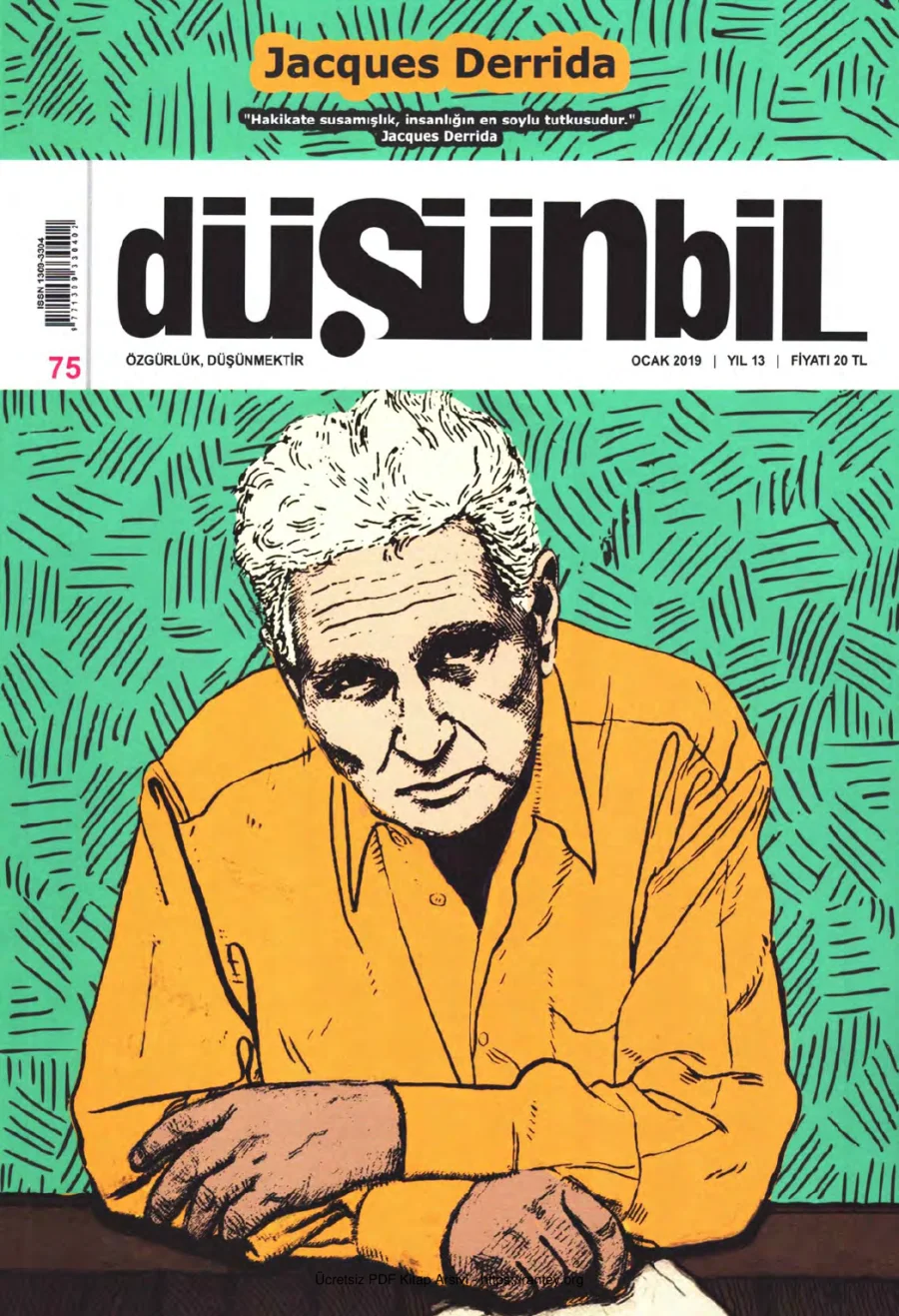 Düşünbil Sayı 075 Ocak 2019 Jacques Derrida kapak görseli