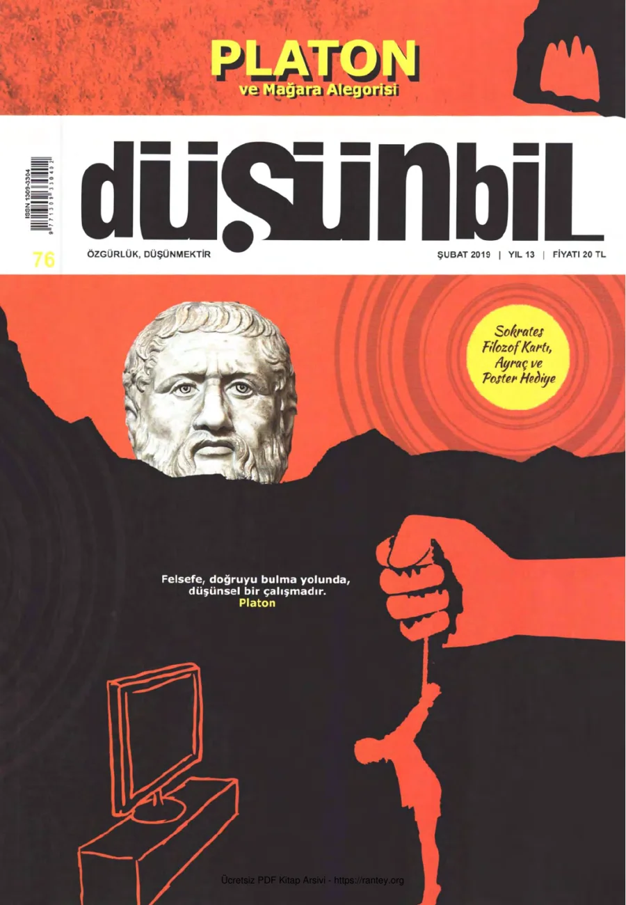 Düşünbil Sayı 076 Şubat 2019 Platon kapak görseli