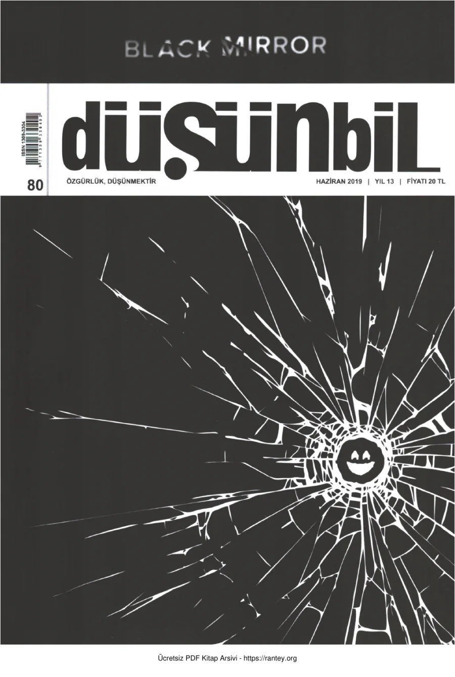 Düşünbil Sayı 080 Haziran 2019 Black Mirror kapak görseli