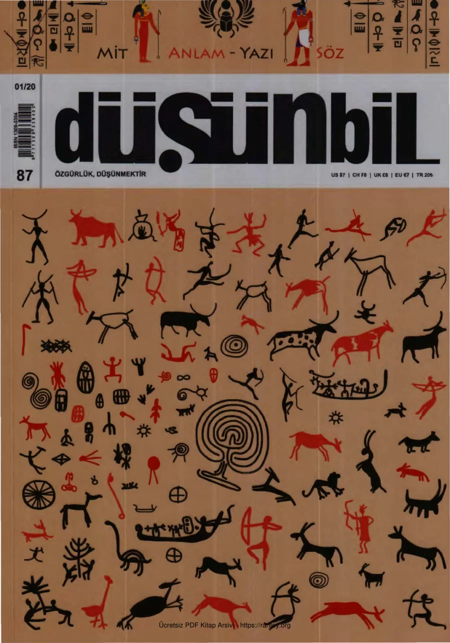 Düşünbil Sayı 087 Ocak 2020 Mit Anlam Yazı Söz kapak görseli