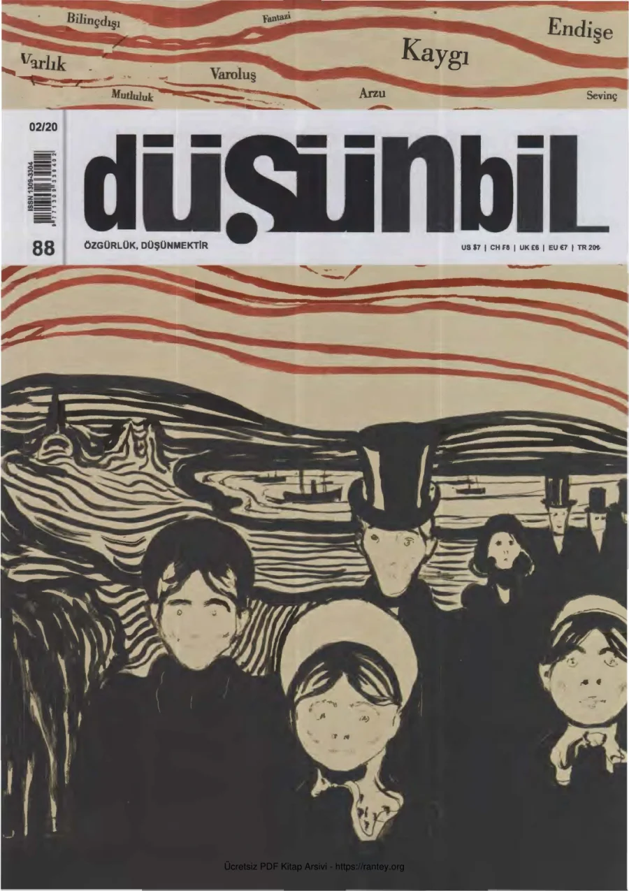 Düşünbil Sayı 088 Şubat 2020 Kaygı Endişe kapak görseli