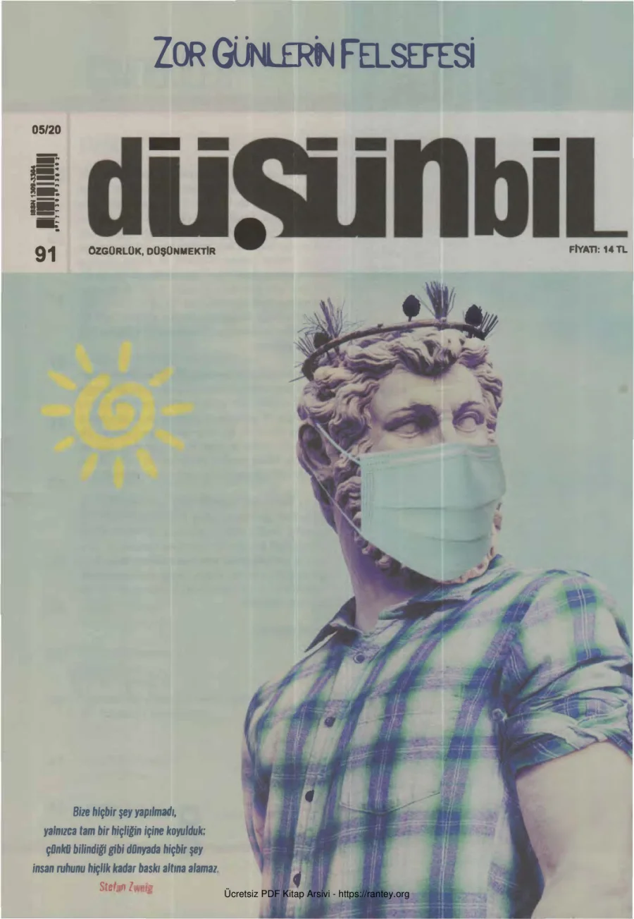 Düşünbil Sayı 091Mayıs 2020 Zor Günlerin Felsefesi kapak görseli