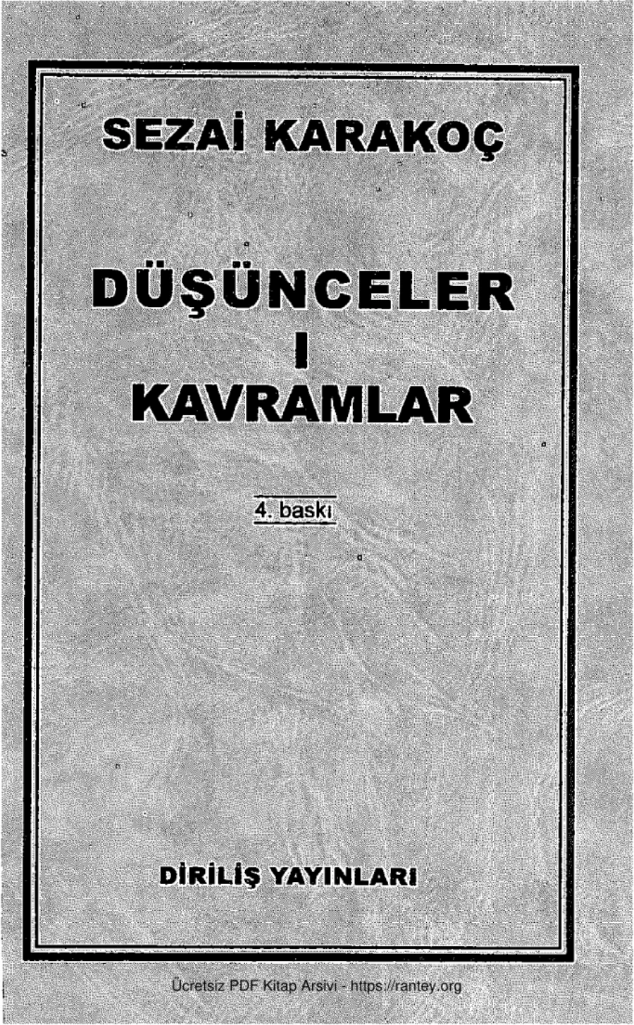 Düşünceler I Kavramlar kapak görseli
