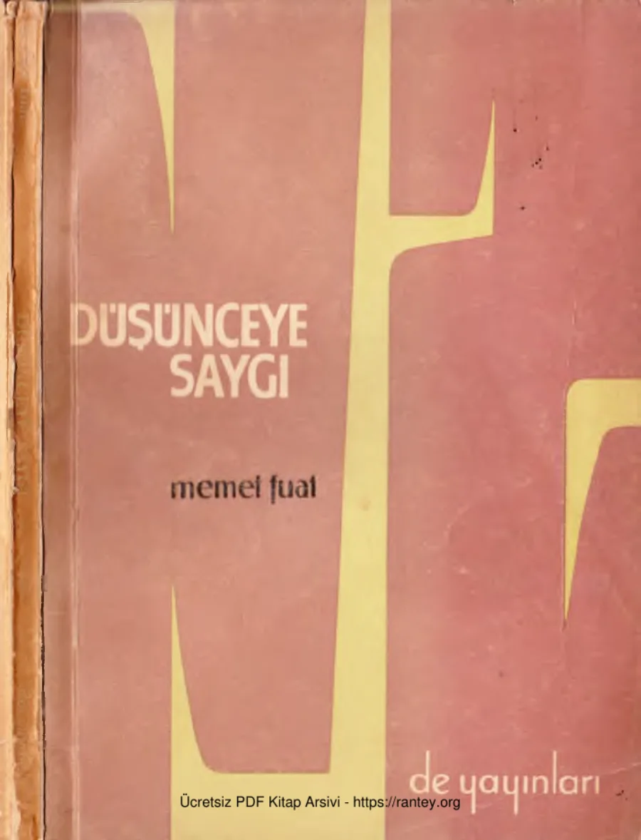 Düşünceye Saygı De Yayınları kapak görseli