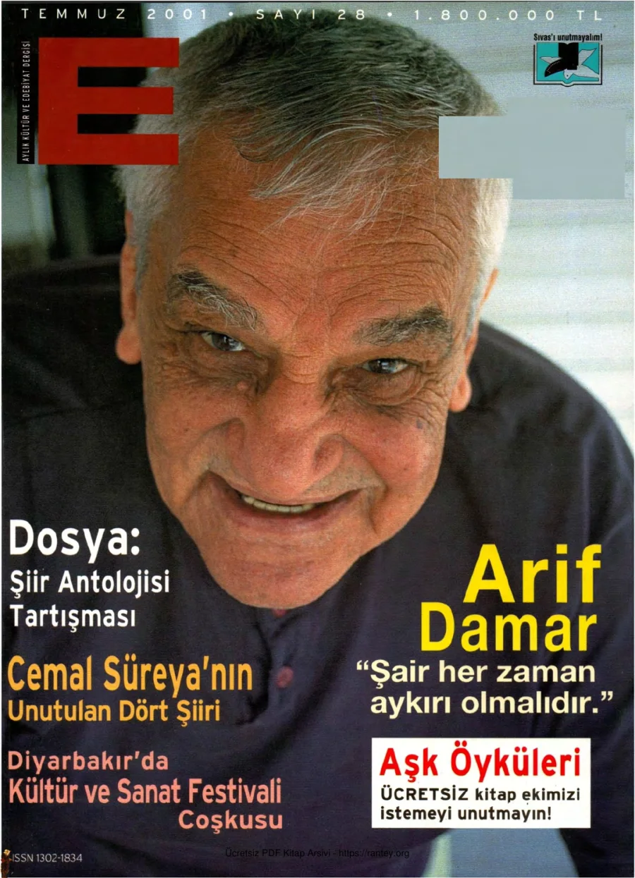 E Sayı 028 - Temmuz 2001 kapak görseli