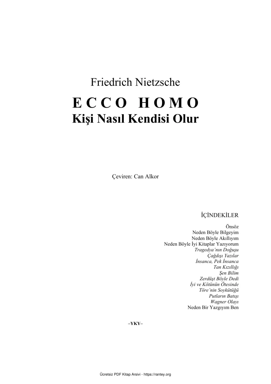 Ecco Homo kapak görseli