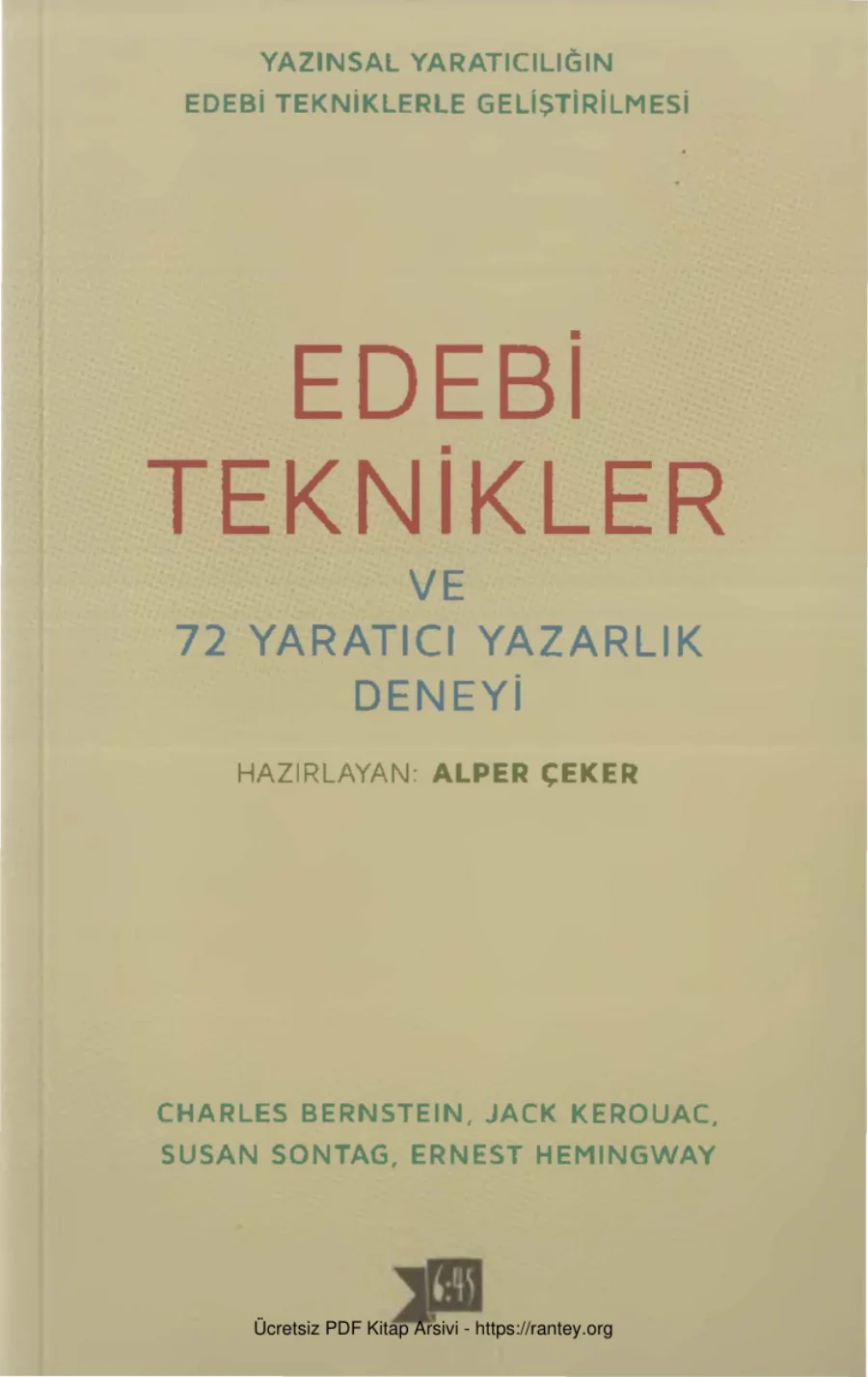Edebi Teknikler 72 Yaratıcı Yazarlık Deneyi Altı kapak görseli
