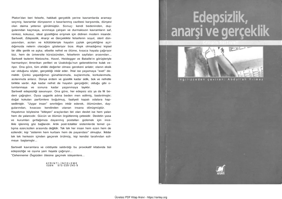 Edepsizlik Anarsi Gerceklik kapak görseli