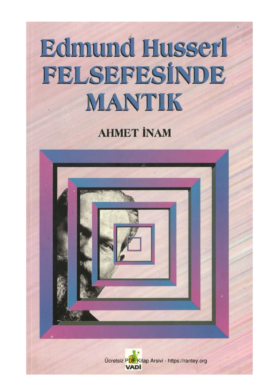 Edmond Husserl Felsefesinde Mantık kapak görseli