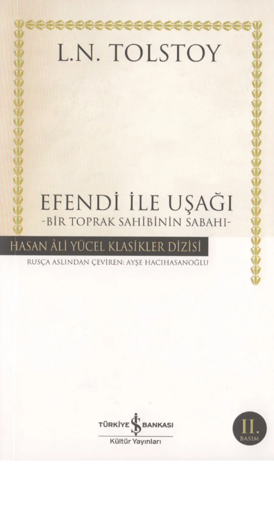 Efendi İle Uşağı kitap kapağı