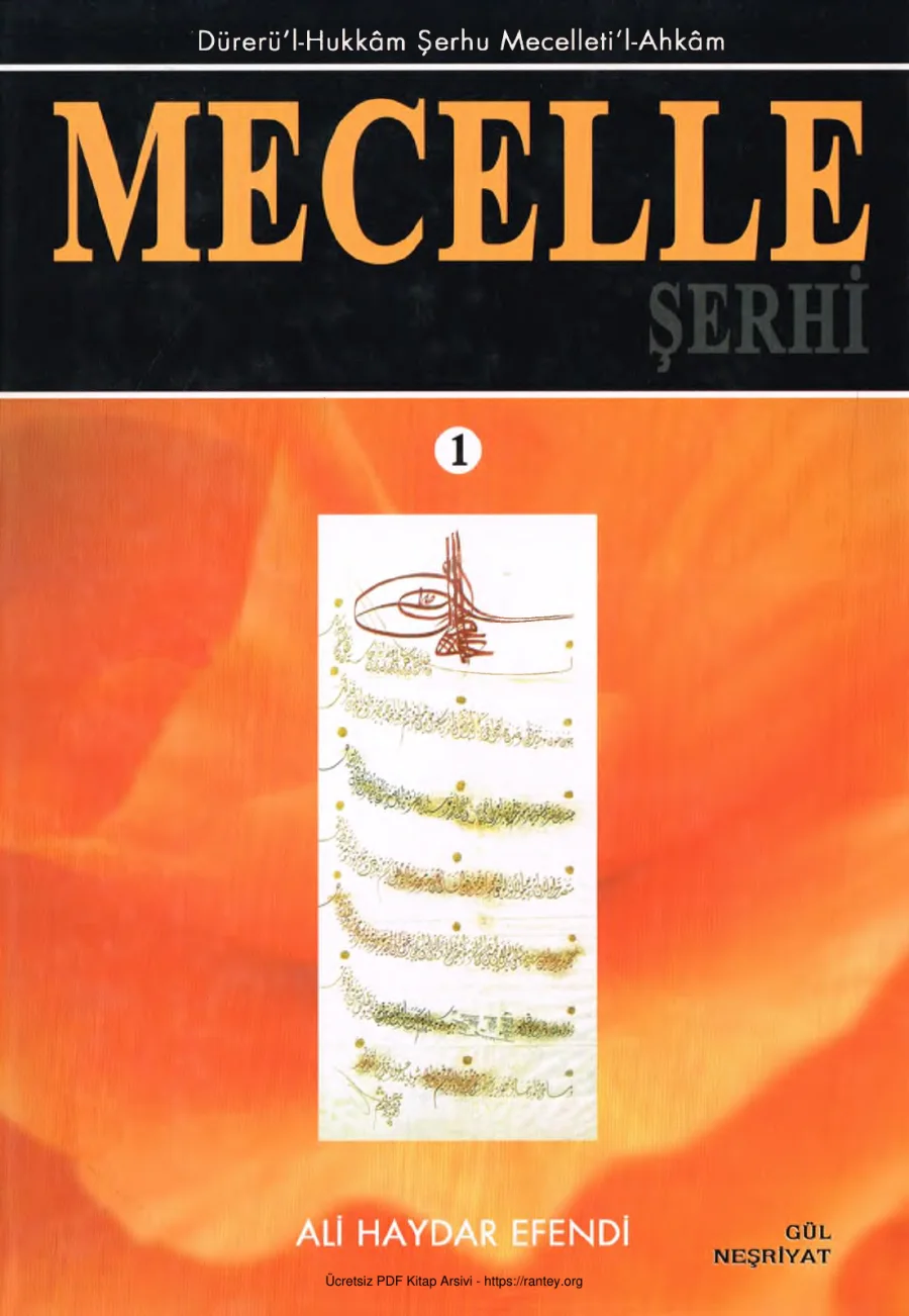 Efendi Mecelle Şerhi 1 kapak görseli