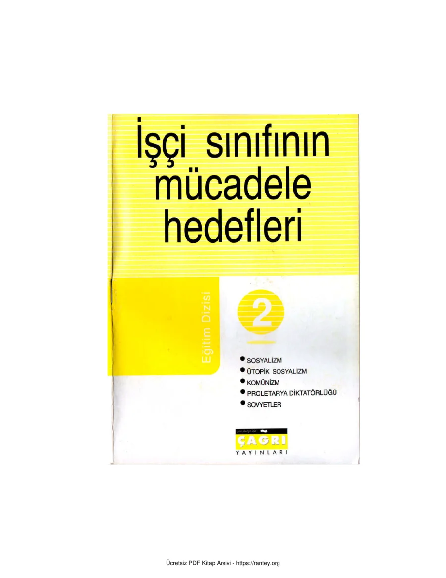 Eğitim Dizisi 2 İşçi Sınıfının Mücadele Hedefleri kapak görseli