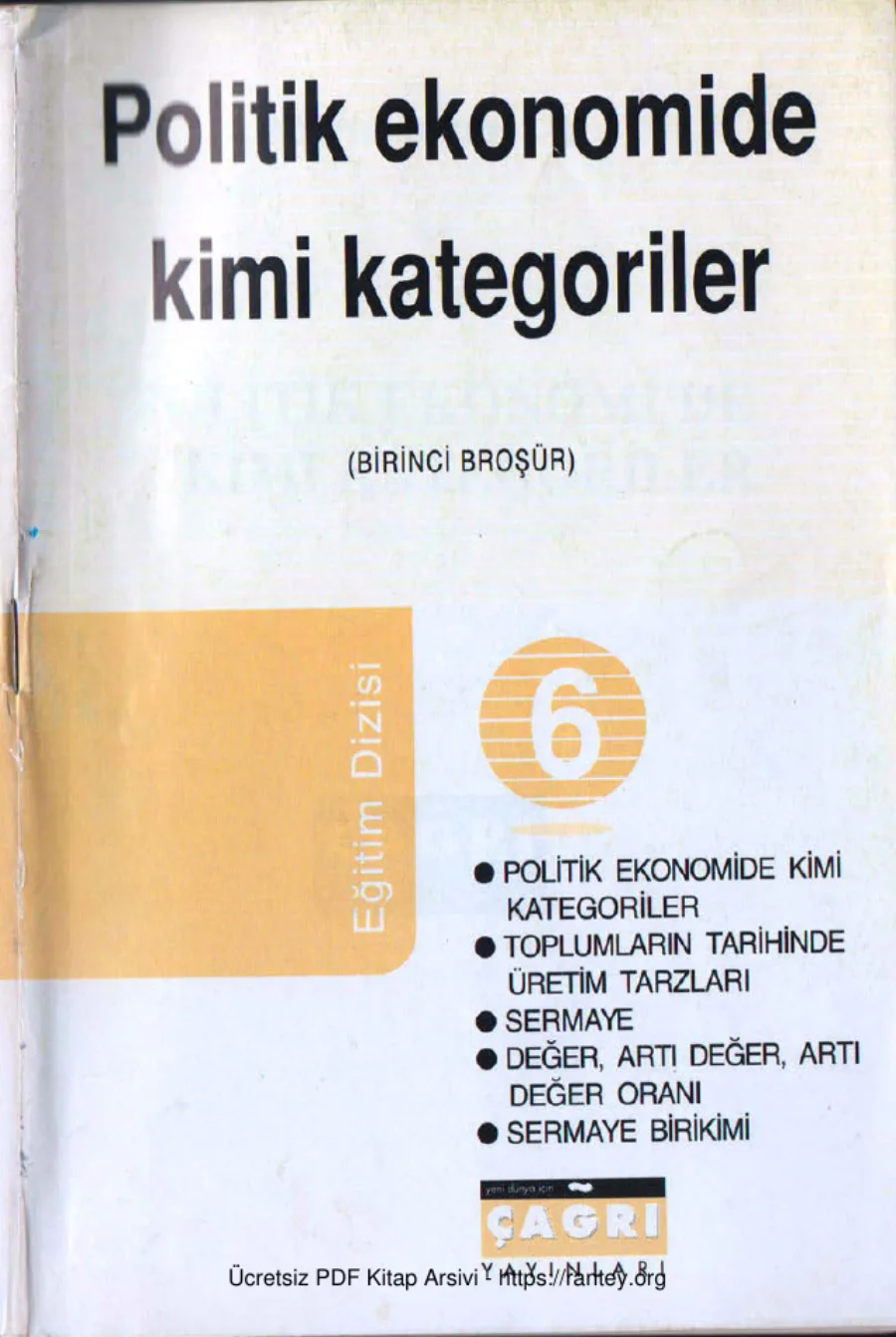 Eğitim Dizisi 6 Politik Ekonomide Kimi Kategoriler 1 kapak görseli