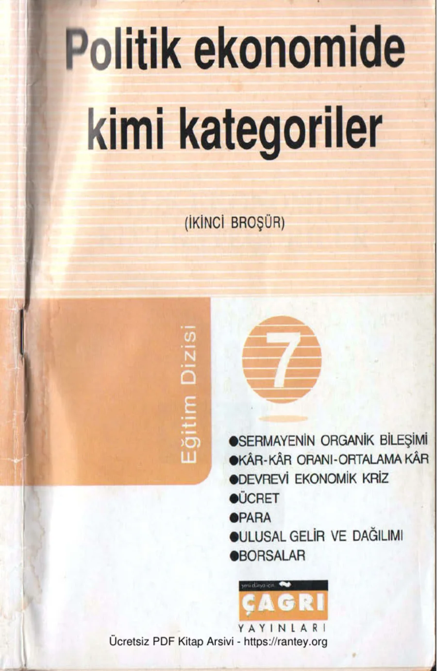 Eğitim Dizisi 7 Politik Ekonomide Kimi Kategoriler 2 kapak görseli