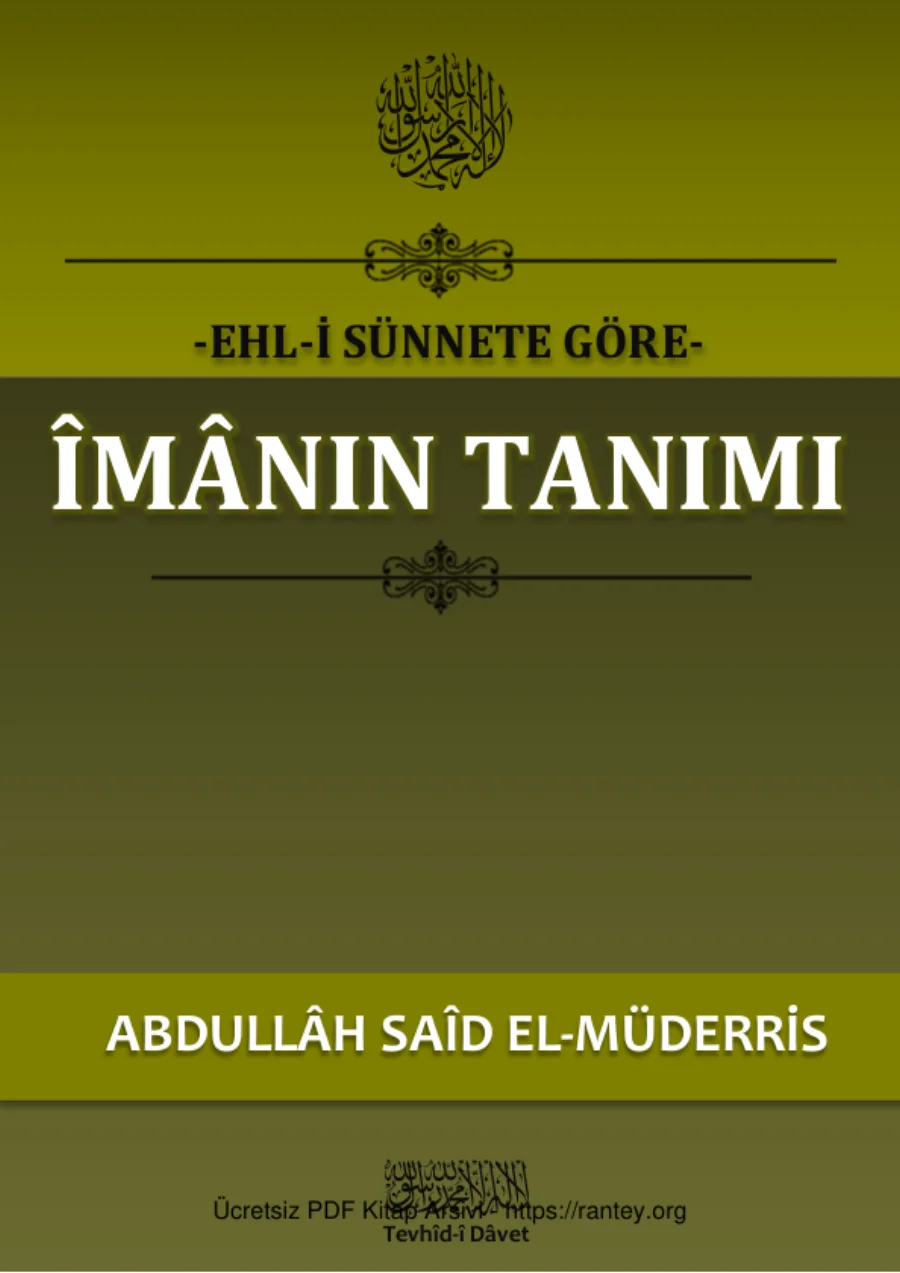 EHL İ SÜNNETE GÖRE MNIN TANIMI Abdullh Sad el Müderris Ebu Abdulmumin Tekin Mıhçı kapak görseli