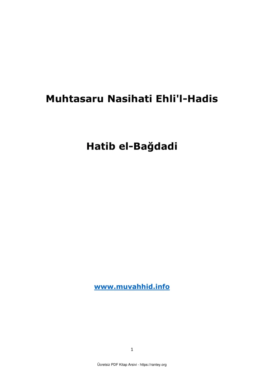 Ehlil Hadis Ebu Abdulmumin Tekin Mıhçı kapak görseli