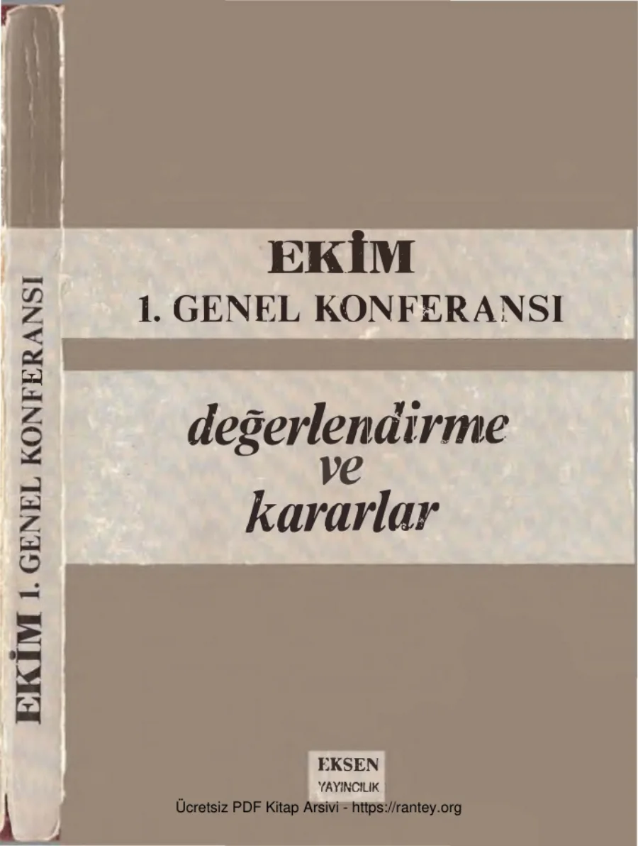 Ekim 1 Genel Konferansı Değerlendirme ve Kararlar kapak görseli