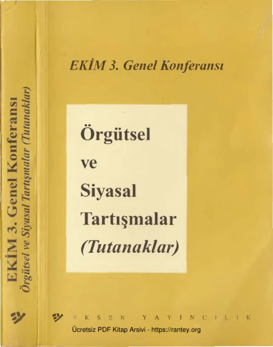 EKİM 3 Genel Konferansı Örgütsel ve Siyasal Tartışmalar tutanaklar kapak görseli