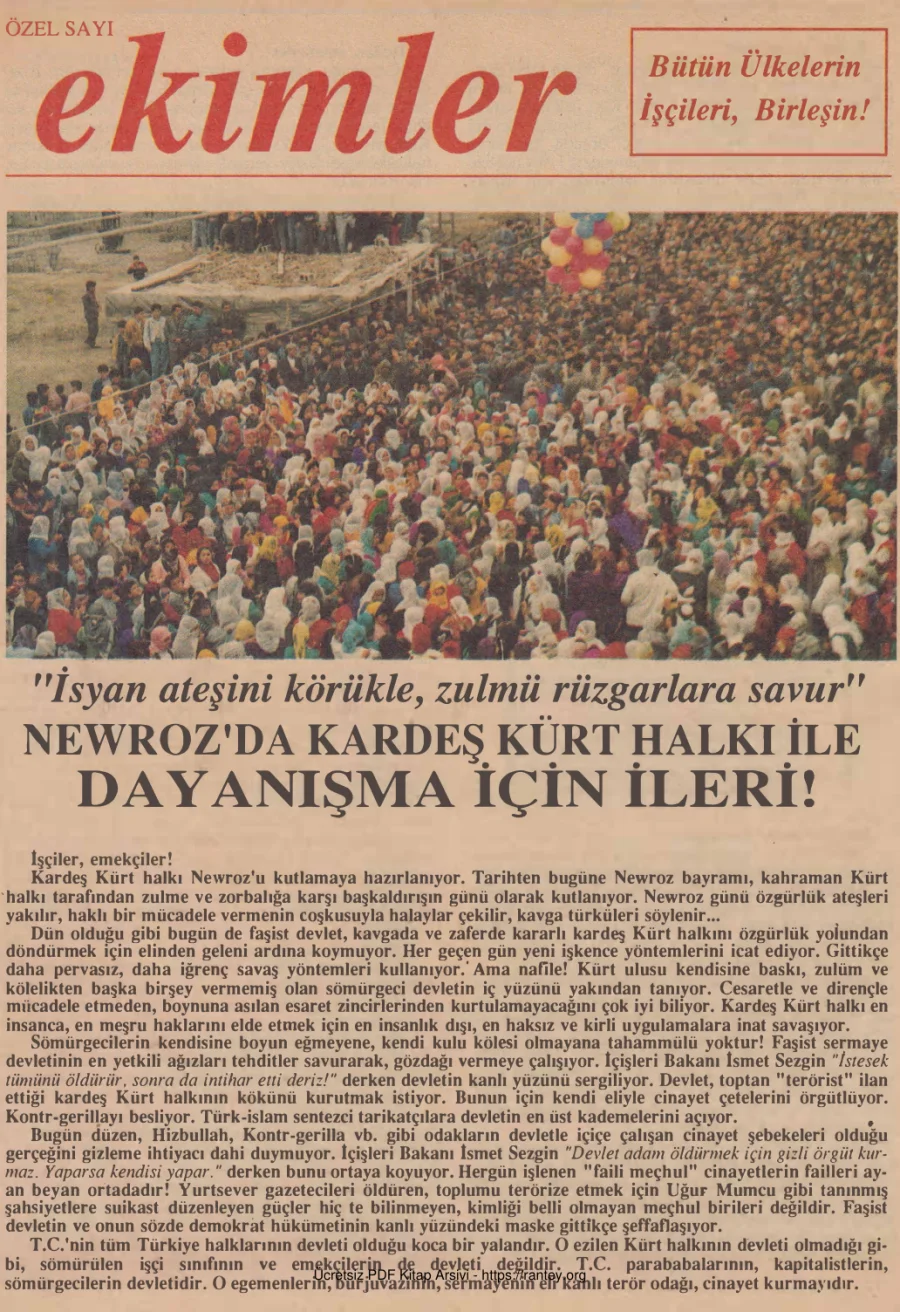 Ekimler Özel Sayı 18 Mart 1993 kapak görseli