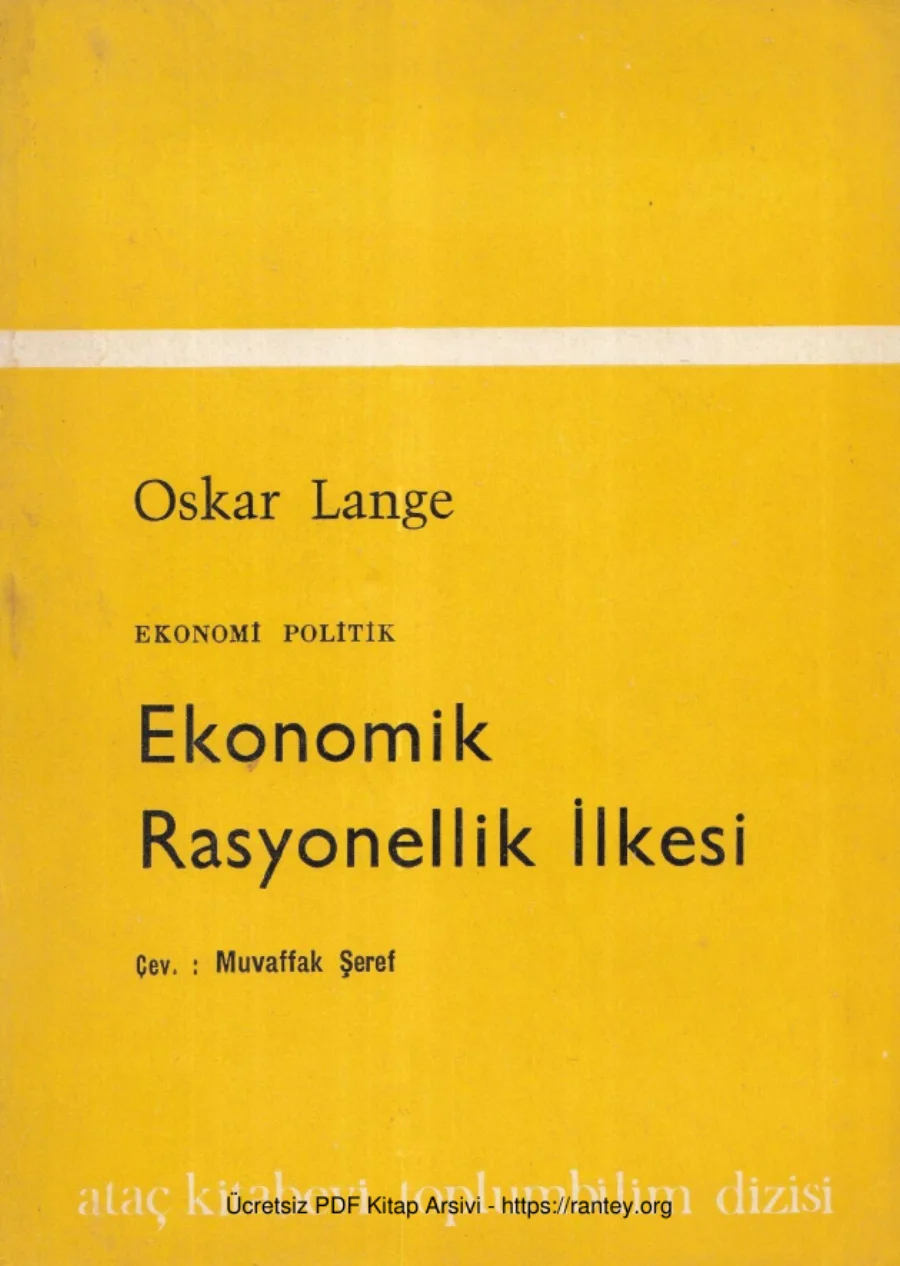 Ekonomide Rasyonellik İlkesi kapak görseli