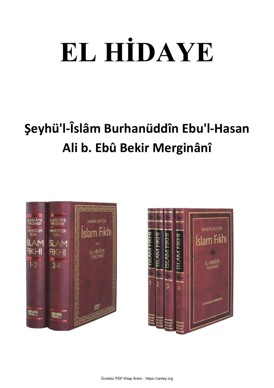EL HİDAYE MERGİNANİ Ebu Abdulmumin Tekin Mıhçı kapak görseli