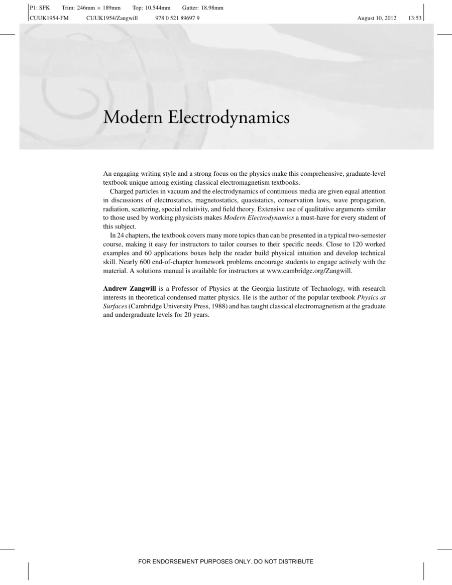 Electrodynamics kapak görseli