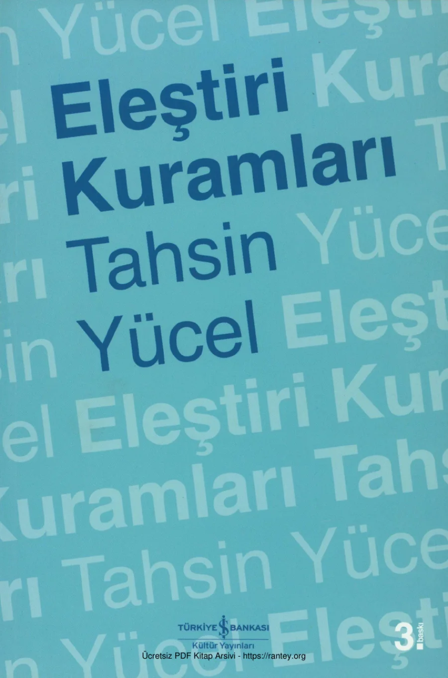 Eleştiri Kuramları İş Bankası Yayınları kapak görseli