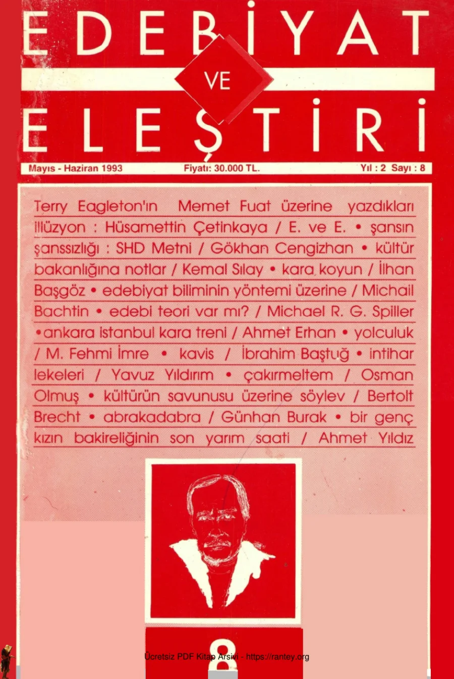 Eleştiri Sayı 008 Mayıs Haziran 1993 kapak görseli