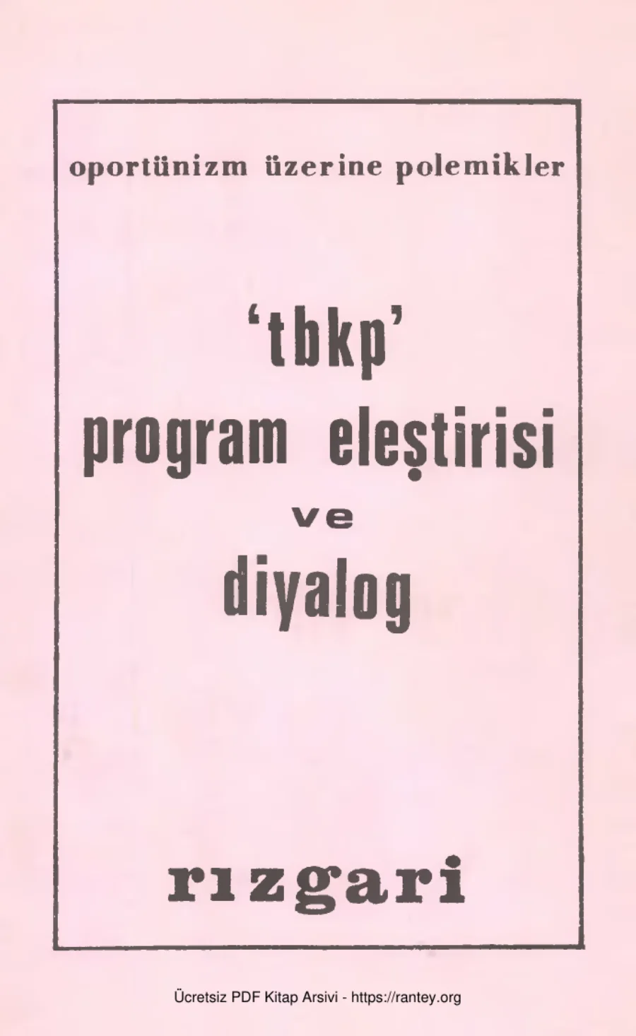 Eleştirisi kapak görseli