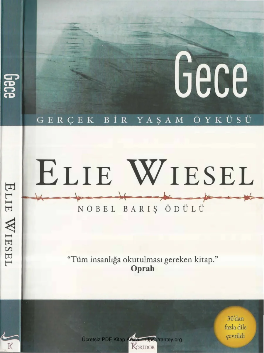 Elie Wiesel Gece kapak görseli