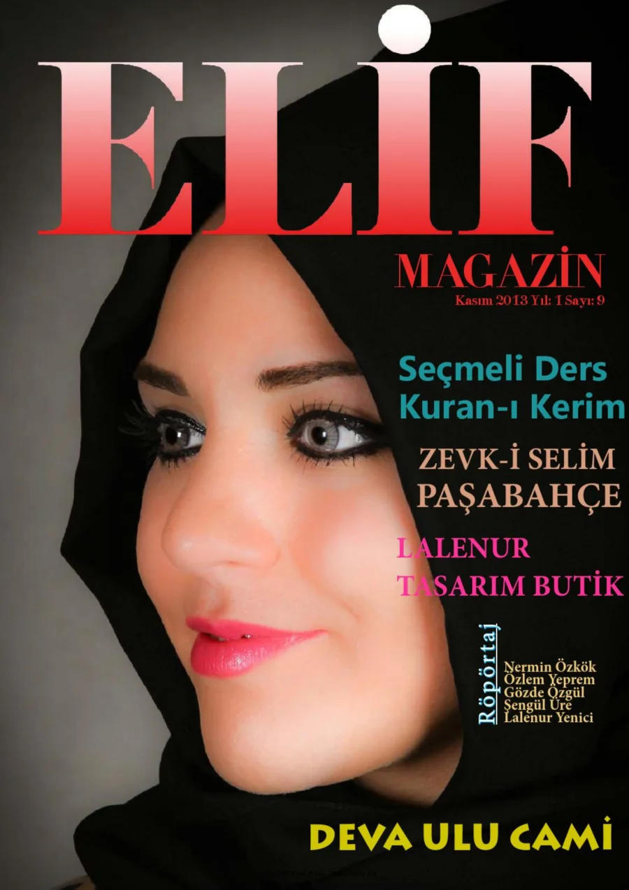 Elif Magazin Kasim 2013 kapak görseli