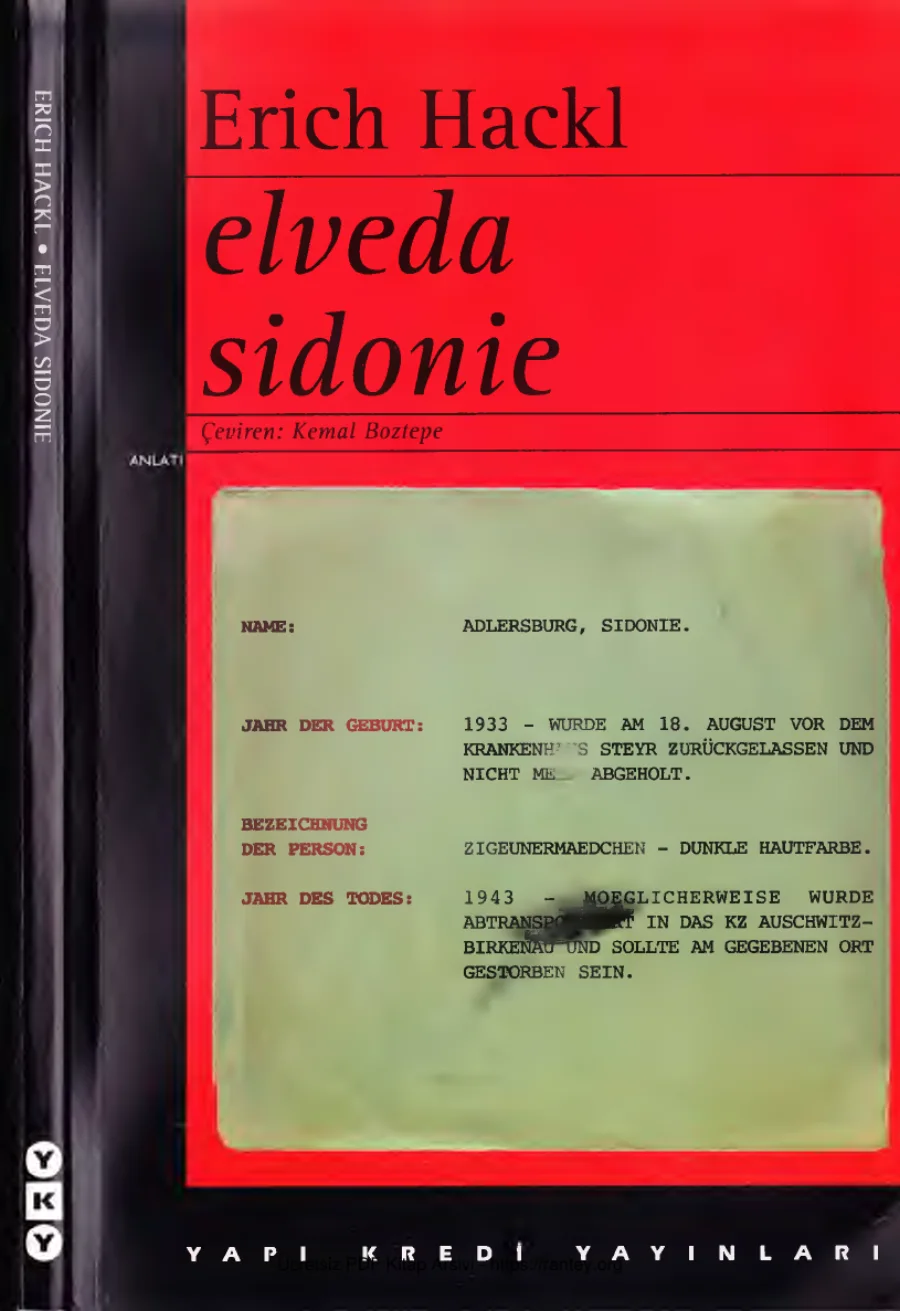 Elveda Sidonie kapak görseli
