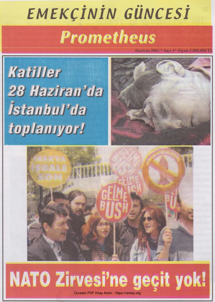 Emekçinin Güncesi Sayı 1 Haziran 2004 Prometheus kapak görseli