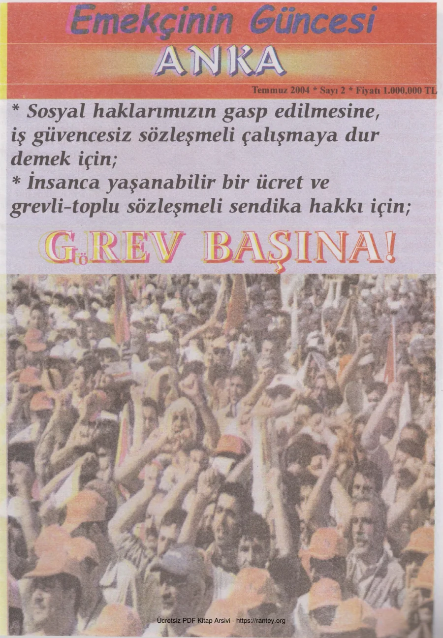 Emekçinin Güncesi Sayı 2 Temmuz 2004 Anka kapak görseli