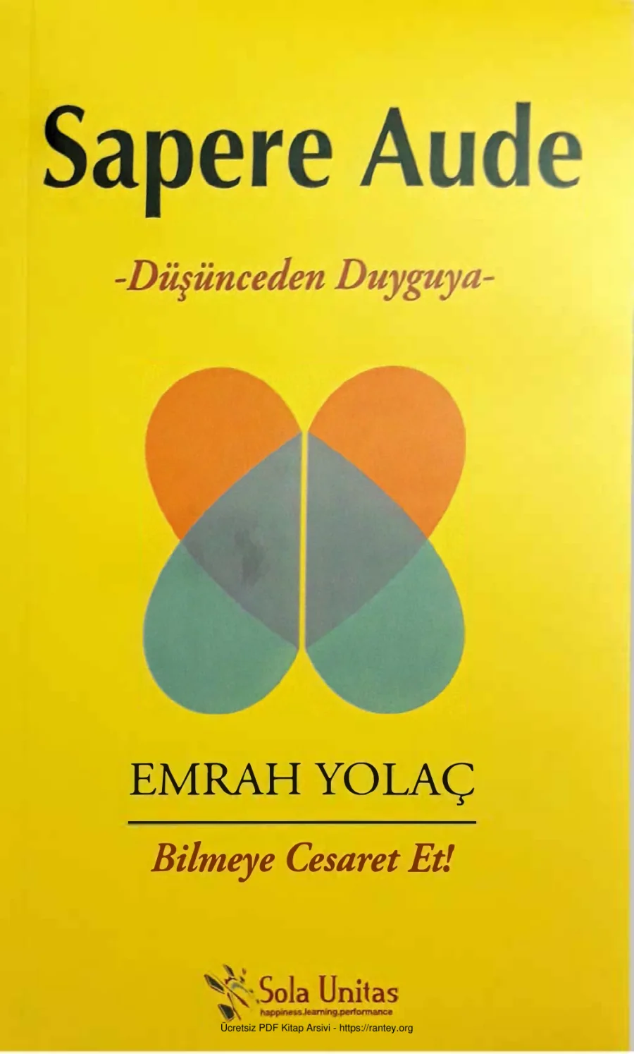 Emrah Yolaç Sapere Aude Sola Unitas Yayınları kapak görseli