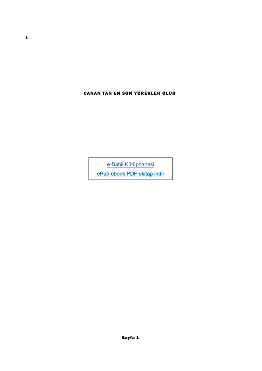 En Son Yürekler Ölür PDF kapak görseli