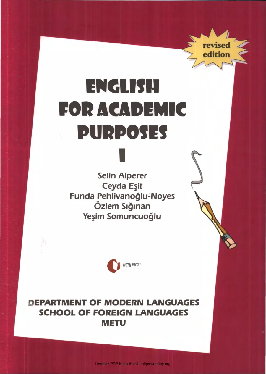 English For Academic Purposes I Metu Press kapak görseli