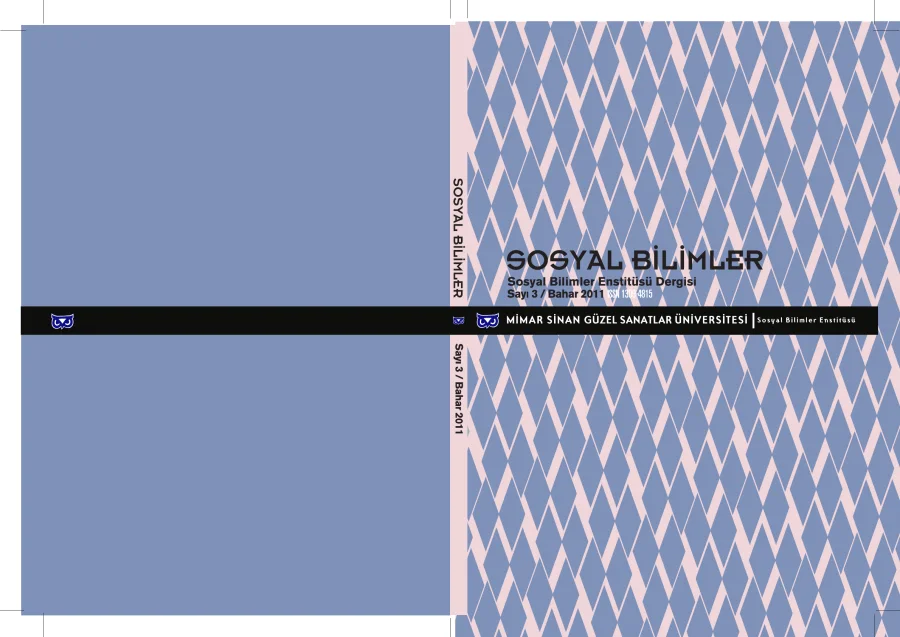 Enstitüsü Dergisi Sayı 03 Bahar kitap kapağı