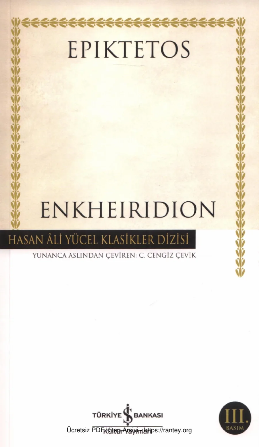 Epiktetos Enkheiridion kapak görseli