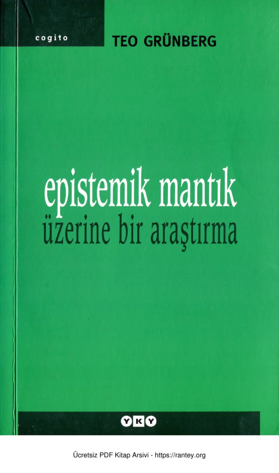 Epistemik Mantık Üzerine Bir Araştırma YKY 2007 cls kapak görseli