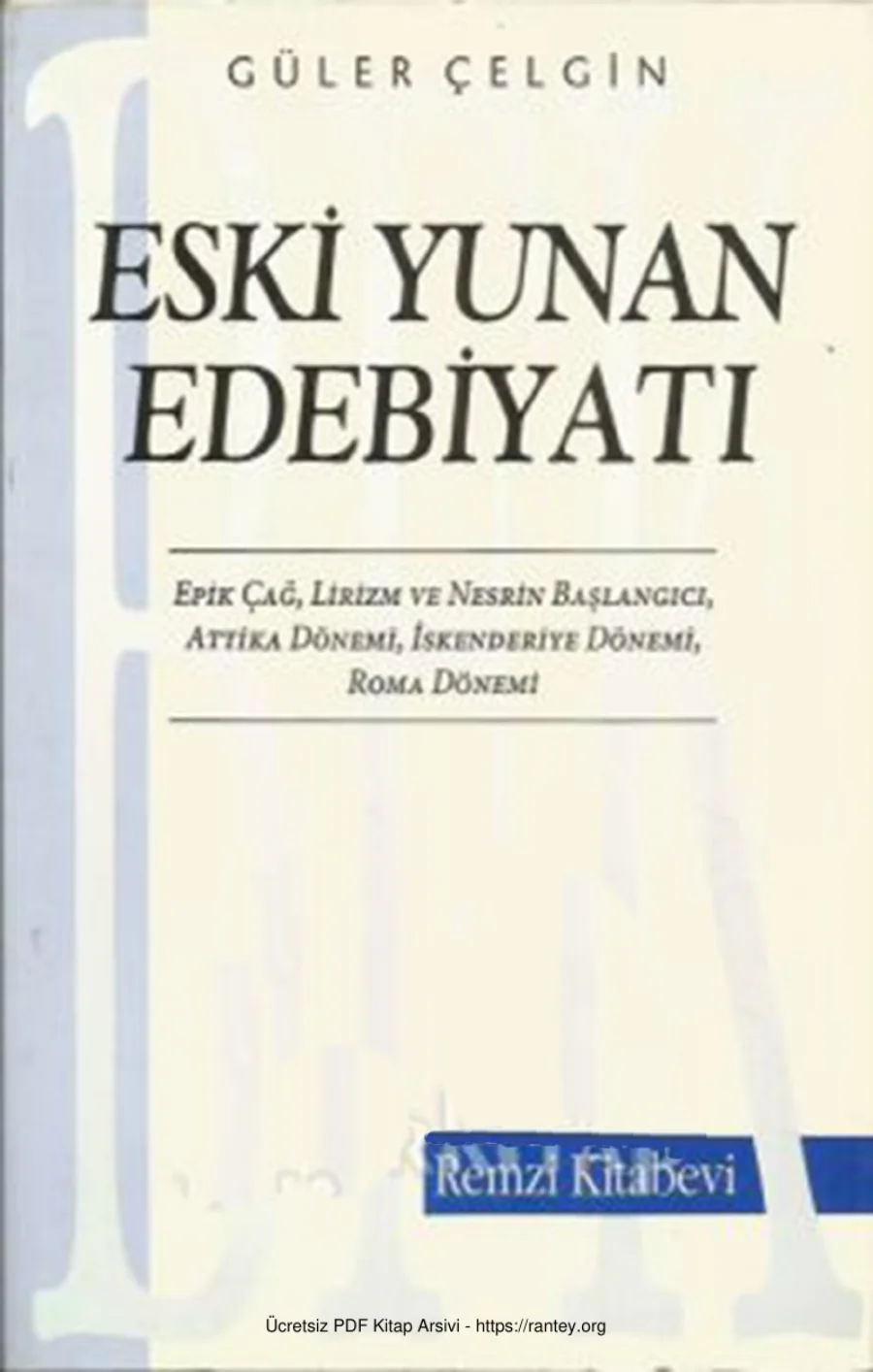 Eski Yunan Edebiyatı kapak görseli